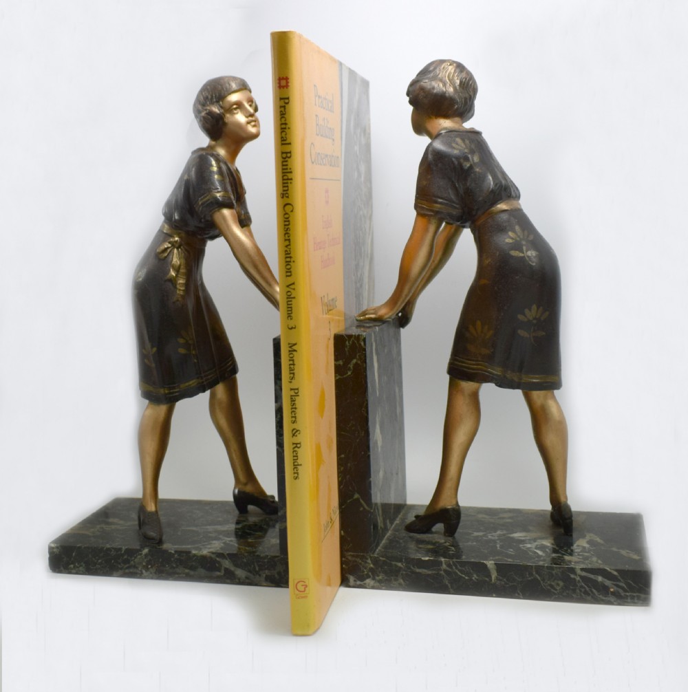 Art Deco Matching Pair of Figural Bookends, Circa 1930's View III