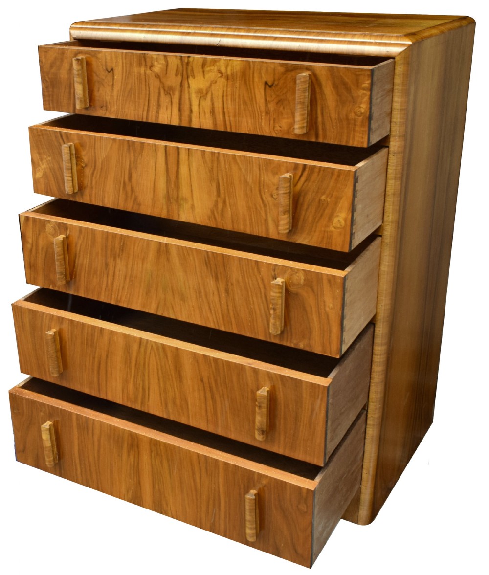 Art Deco Chest Of Five Drawers, Circa 1930 View V