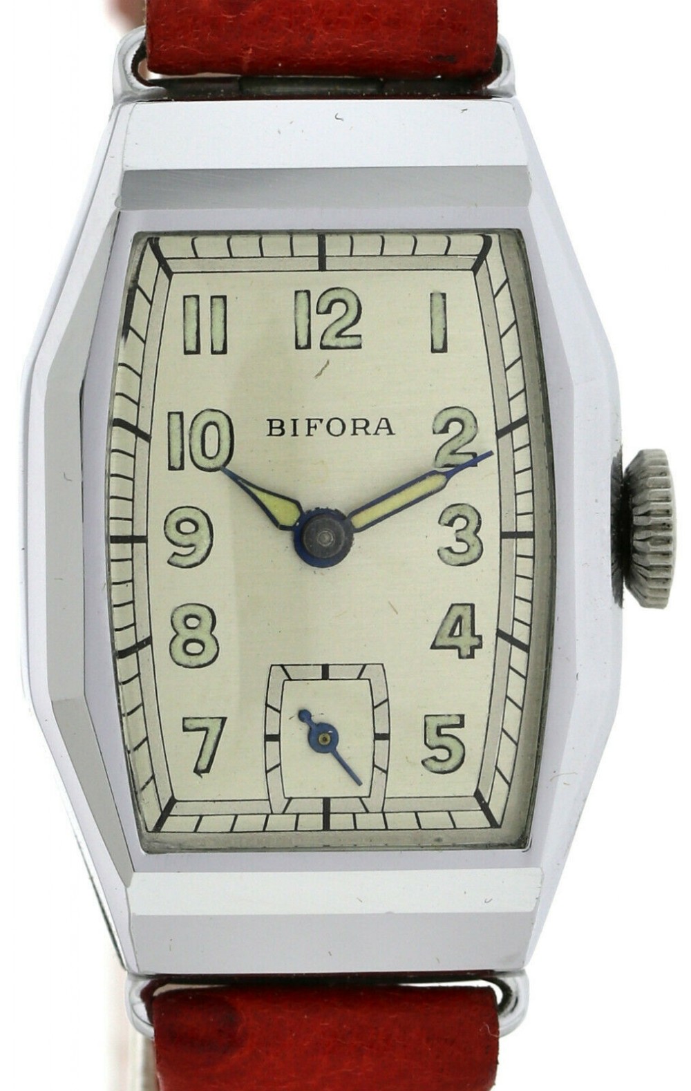 Art Deco Gents Wristwatch Old Stock, Never Worn, Newly Serviced, 1930