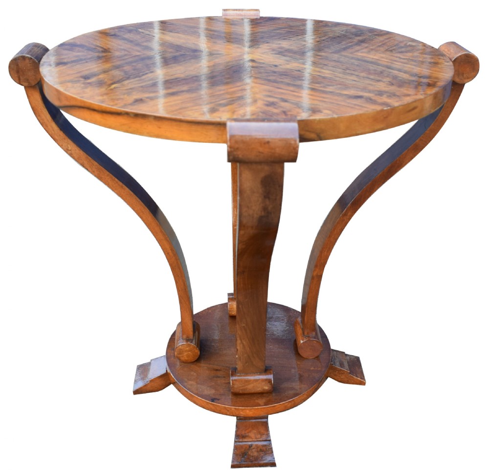 Art Deco Two-Tier Centre Table in Figured Walnut, circa 1930 View II
