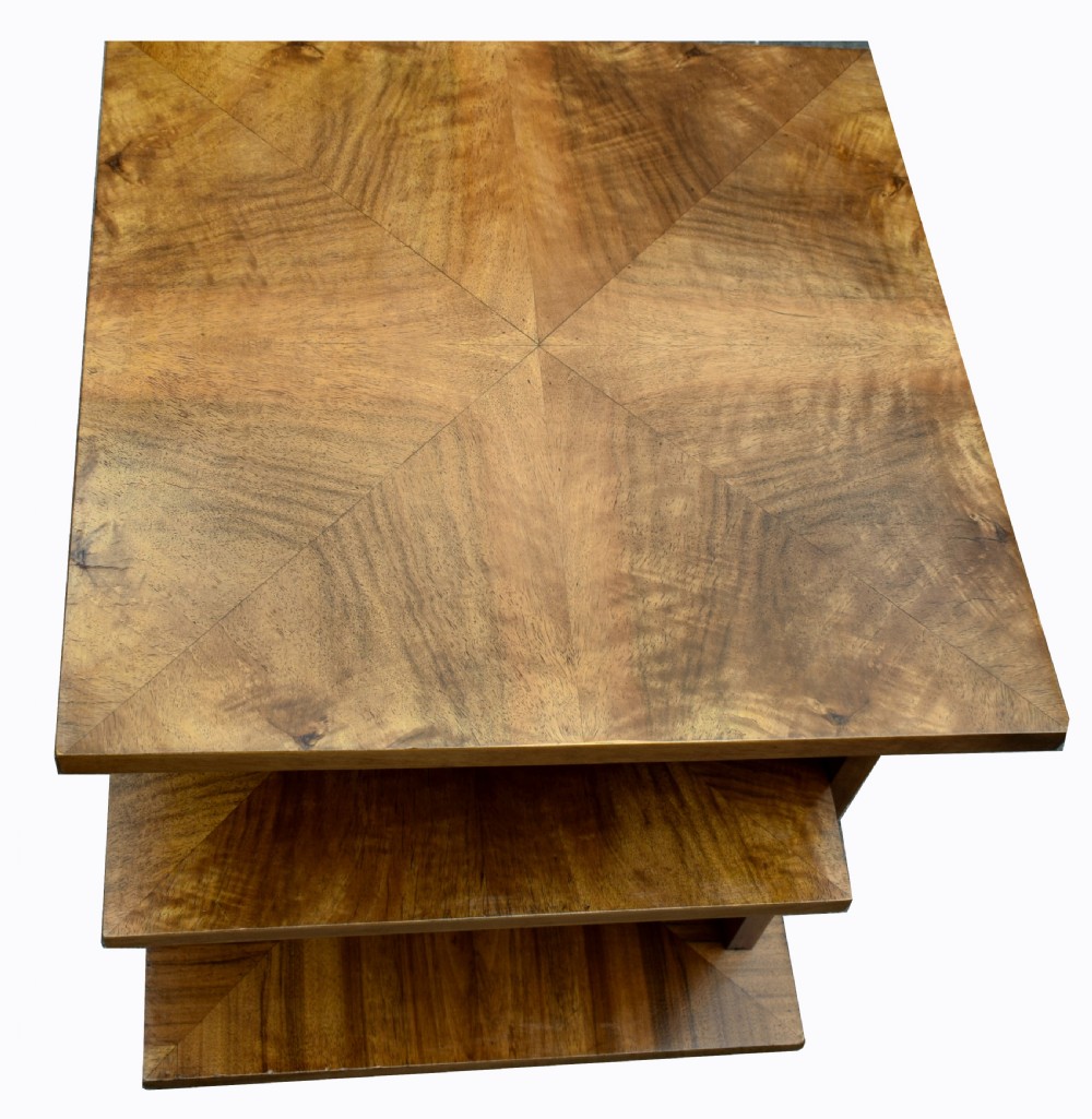 High Quality Art Deco Walnut Three-Tier Book Table, c1930 View IV