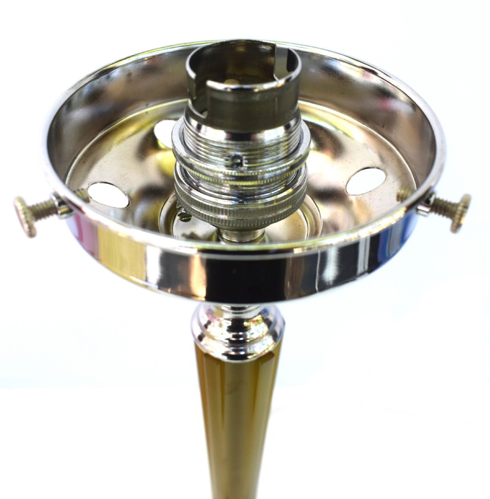 Art Deco Green Catalin Bakelite And Chrome Table Lamp, circa 1930's View IV
