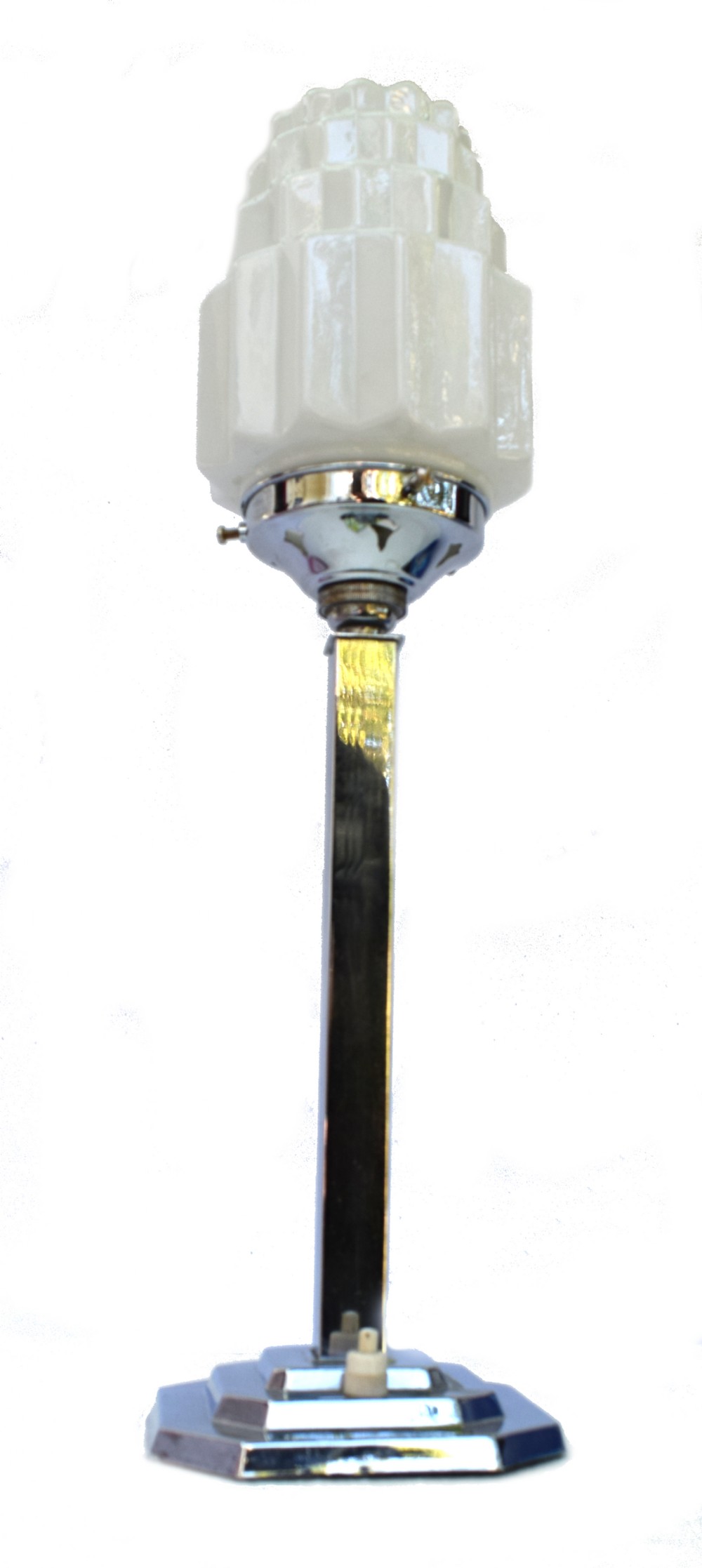 1930's Art Deco Skyscraper Chrome Table Lamp