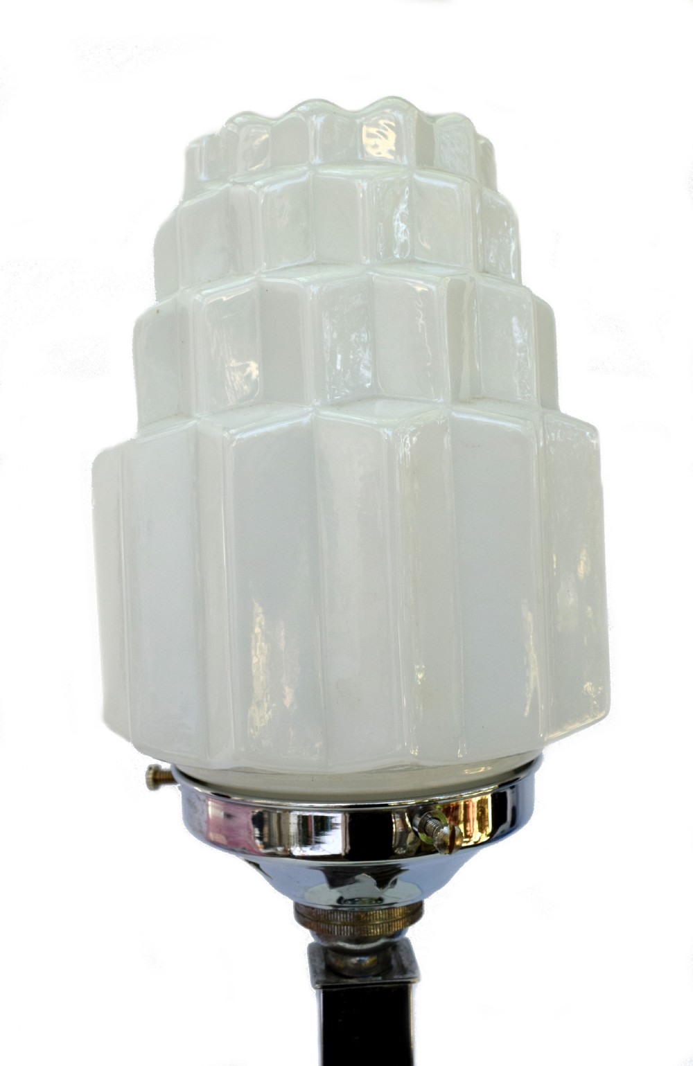 1930's Art Deco Skyscraper Chrome Table Lamp View VI