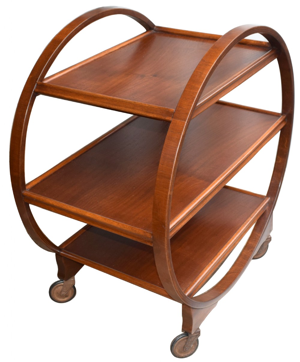 Original 1930's Art Deco Circular Drinks Trolley View VI