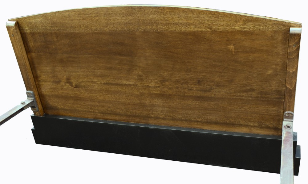 Rare 1930's Art Deco Walnut Double Bed View V