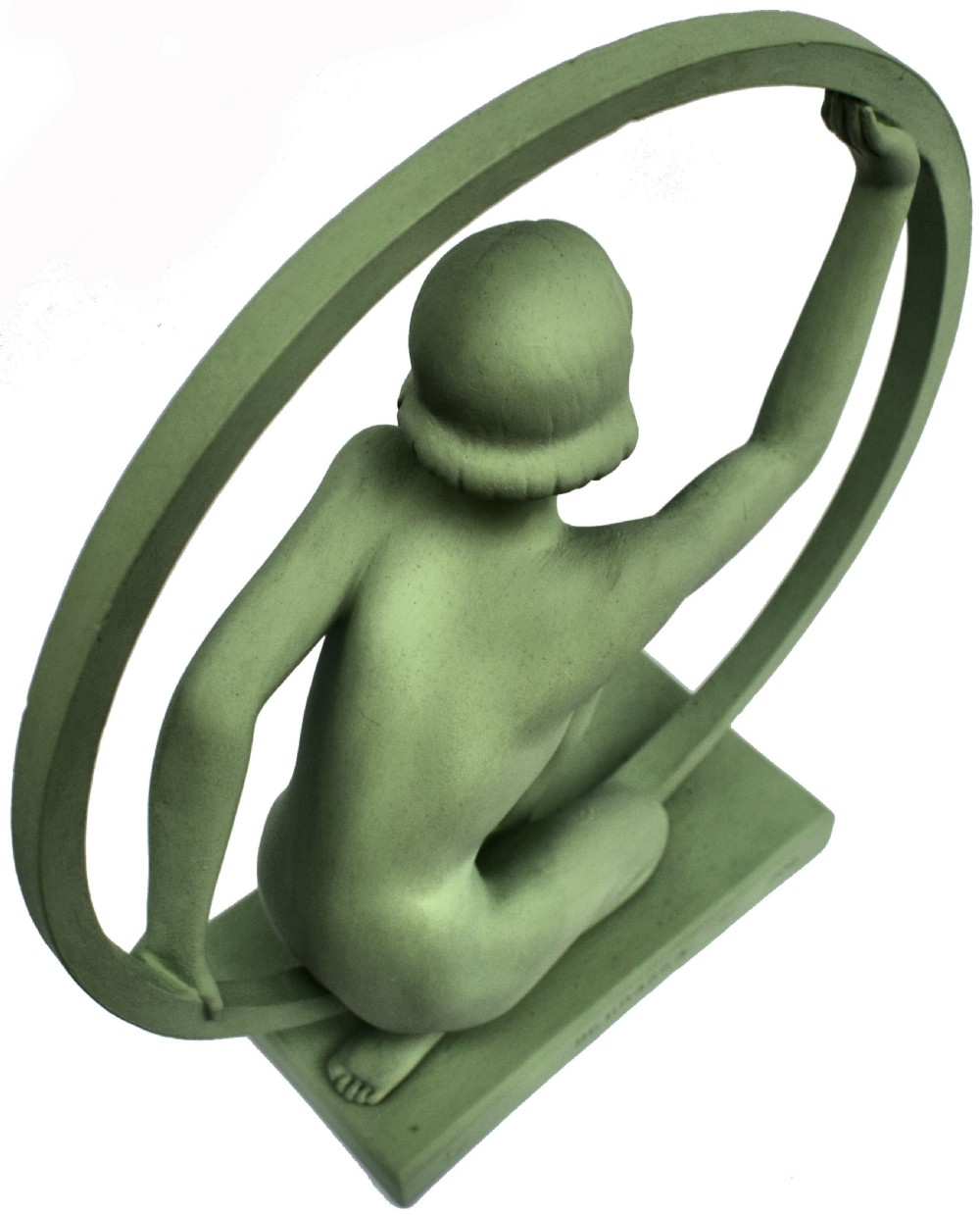 Original 1930's Art Deco 'Girl In Hoop' Figure View V
