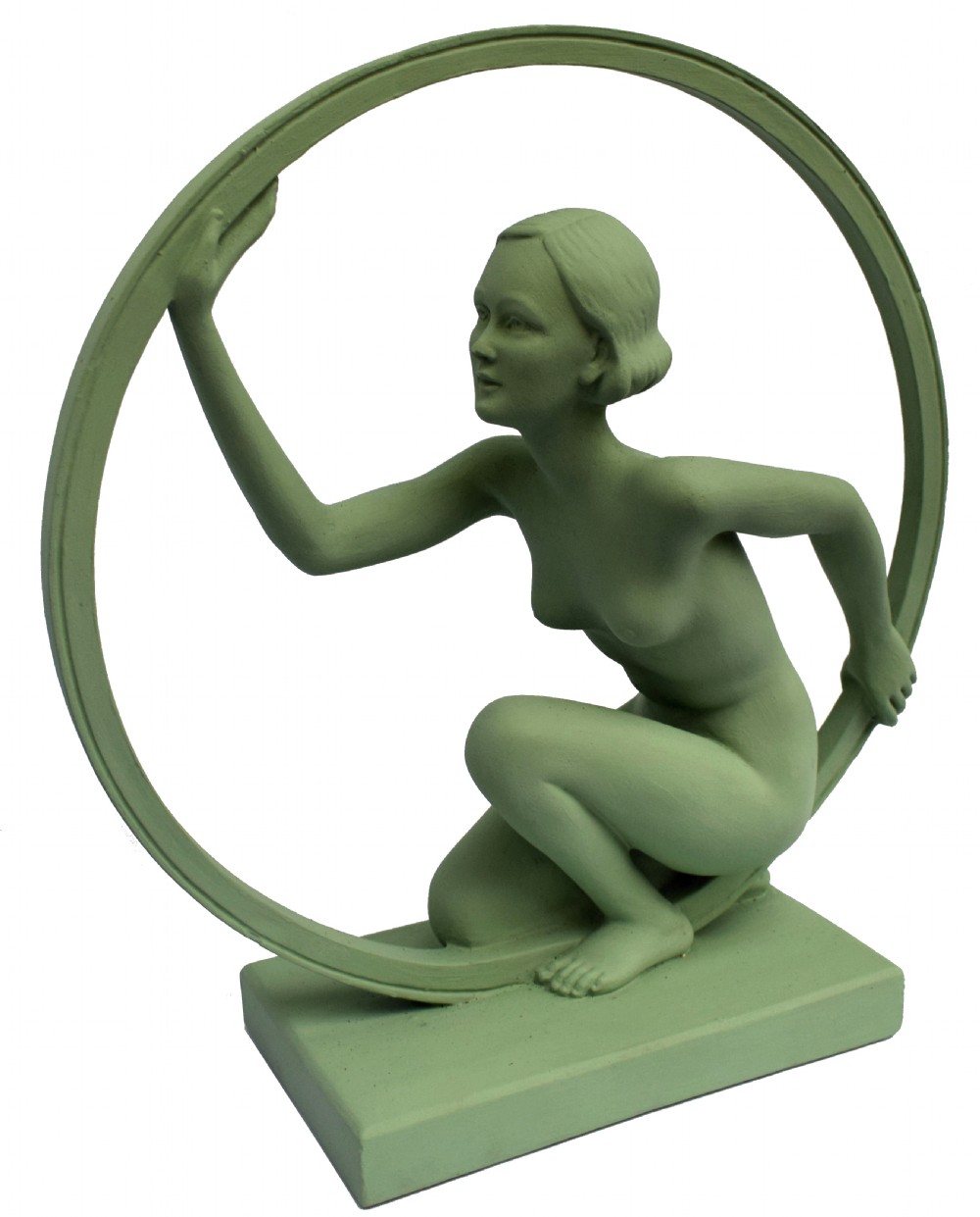 Original 1930's Art Deco 'Girl In Hoop' Figure View VII