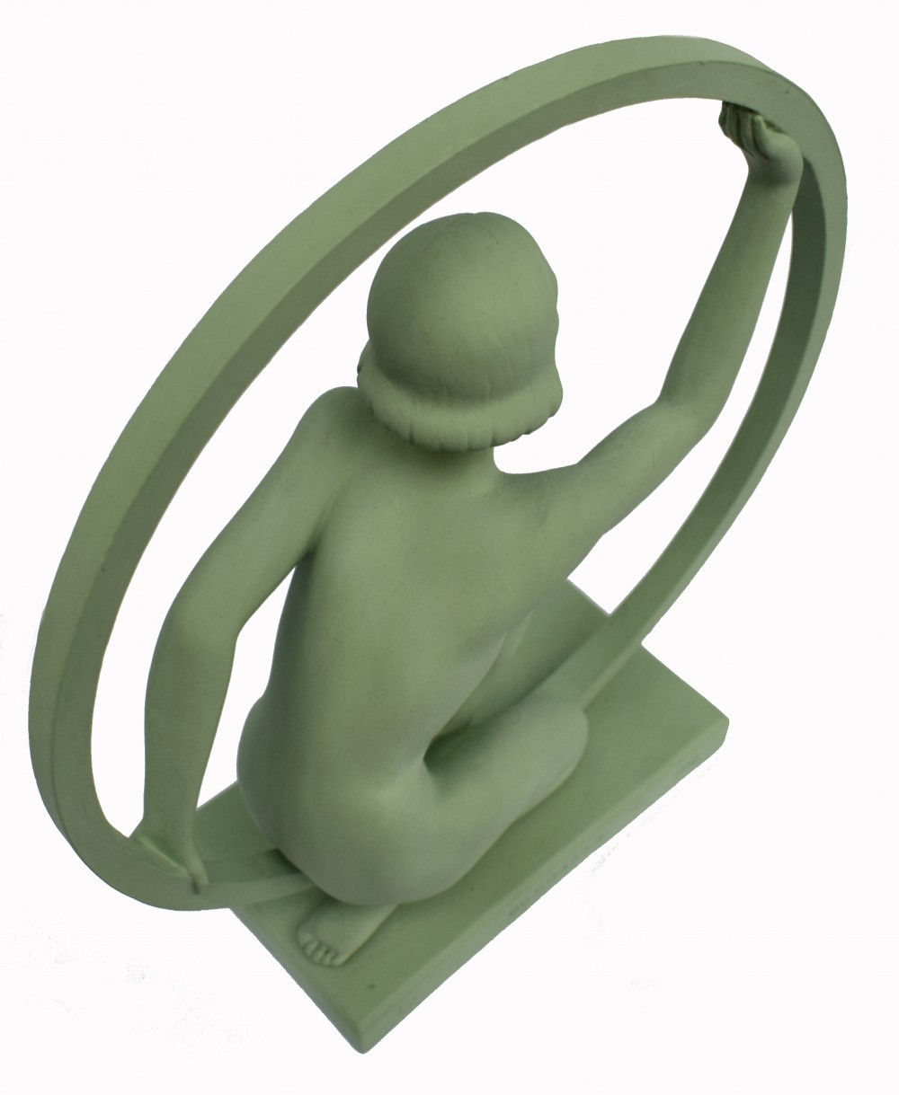Original 1930's Art Deco 'Girl In Hoop' Figure View IX