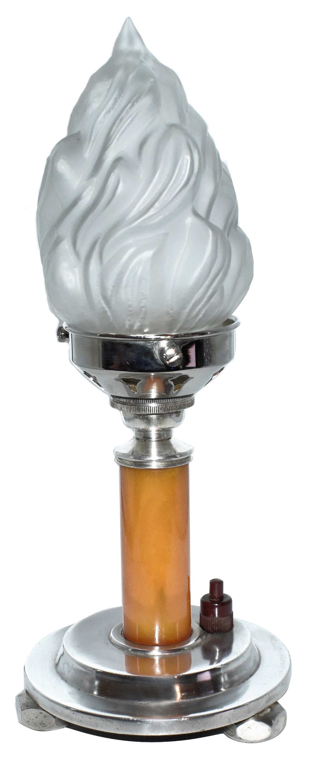 Art Deco Catalin Bakelite And Chrome Table Lamp