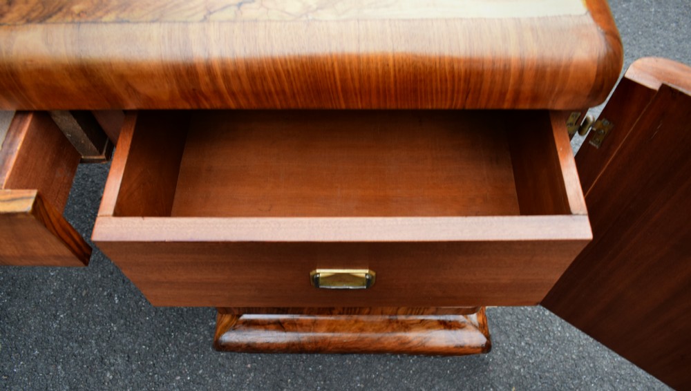 Substantial Art Deco Walnut Desk, Circa 1935 View VII