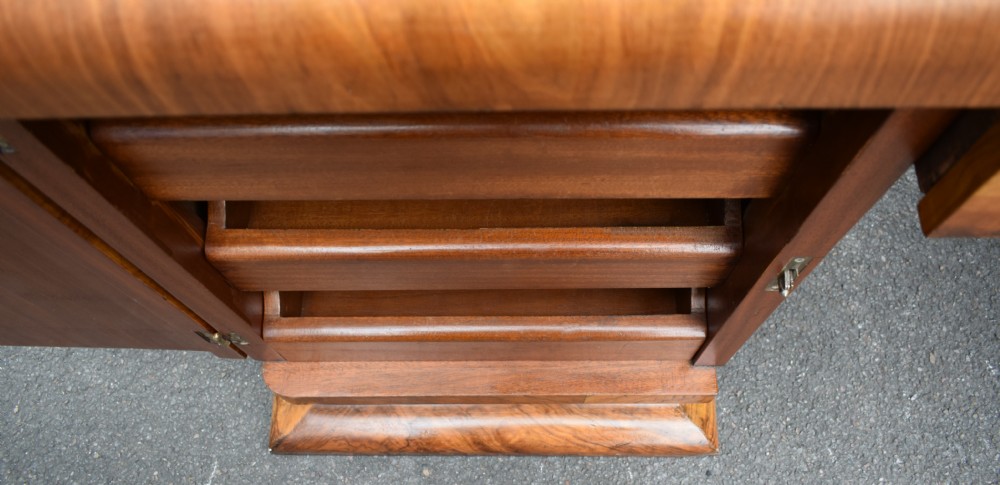 Substantial Art Deco Walnut Desk, Circa 1935 View IX