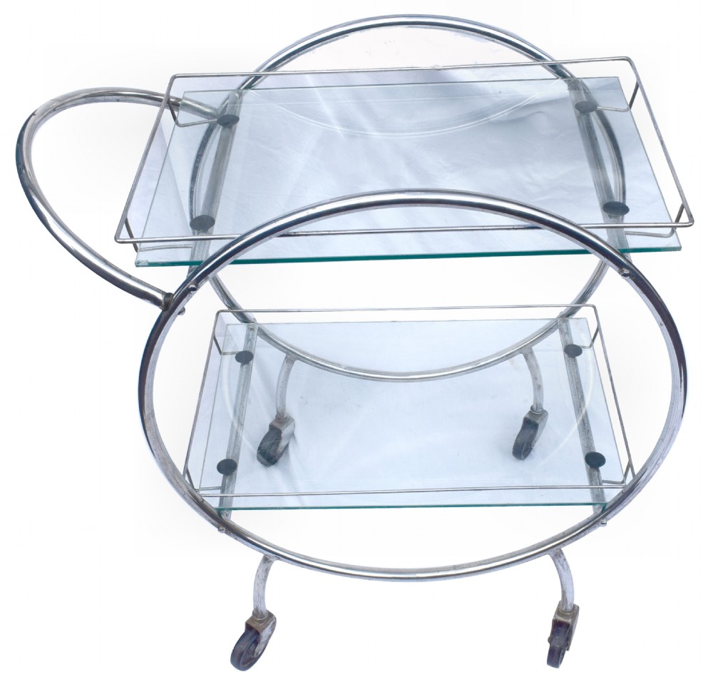 Original 1930's Art Deco Circular Drinks Trolley