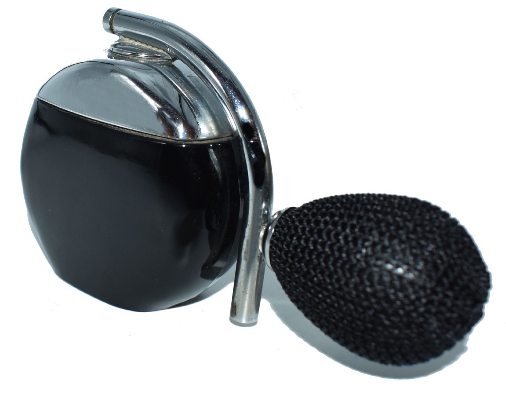 Art Deco Black Glass Perfume Atomiser By DeVilbiss  View VI