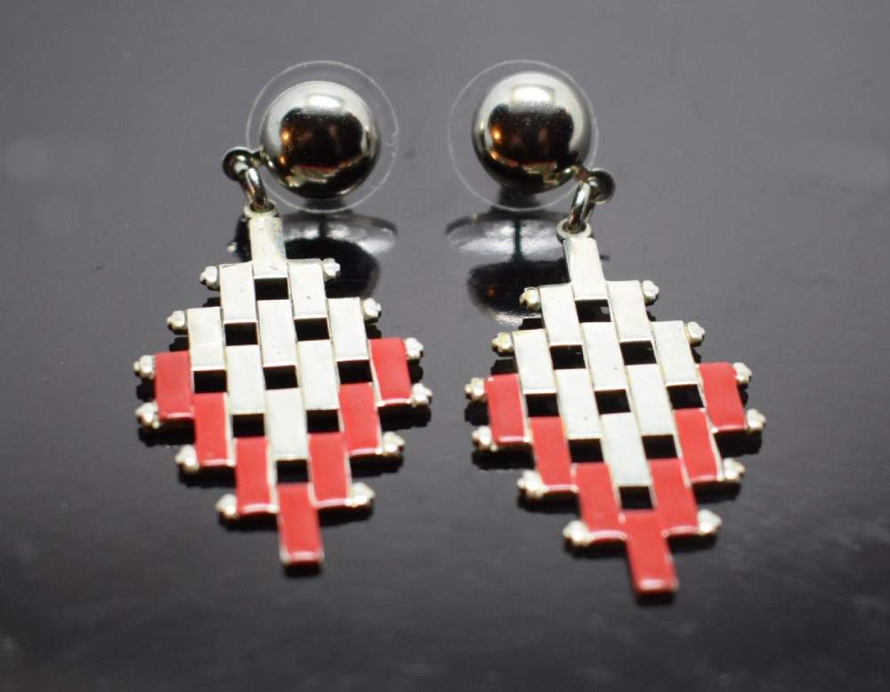 Art Deco Earrings 'Brick' By Jakob Bengel