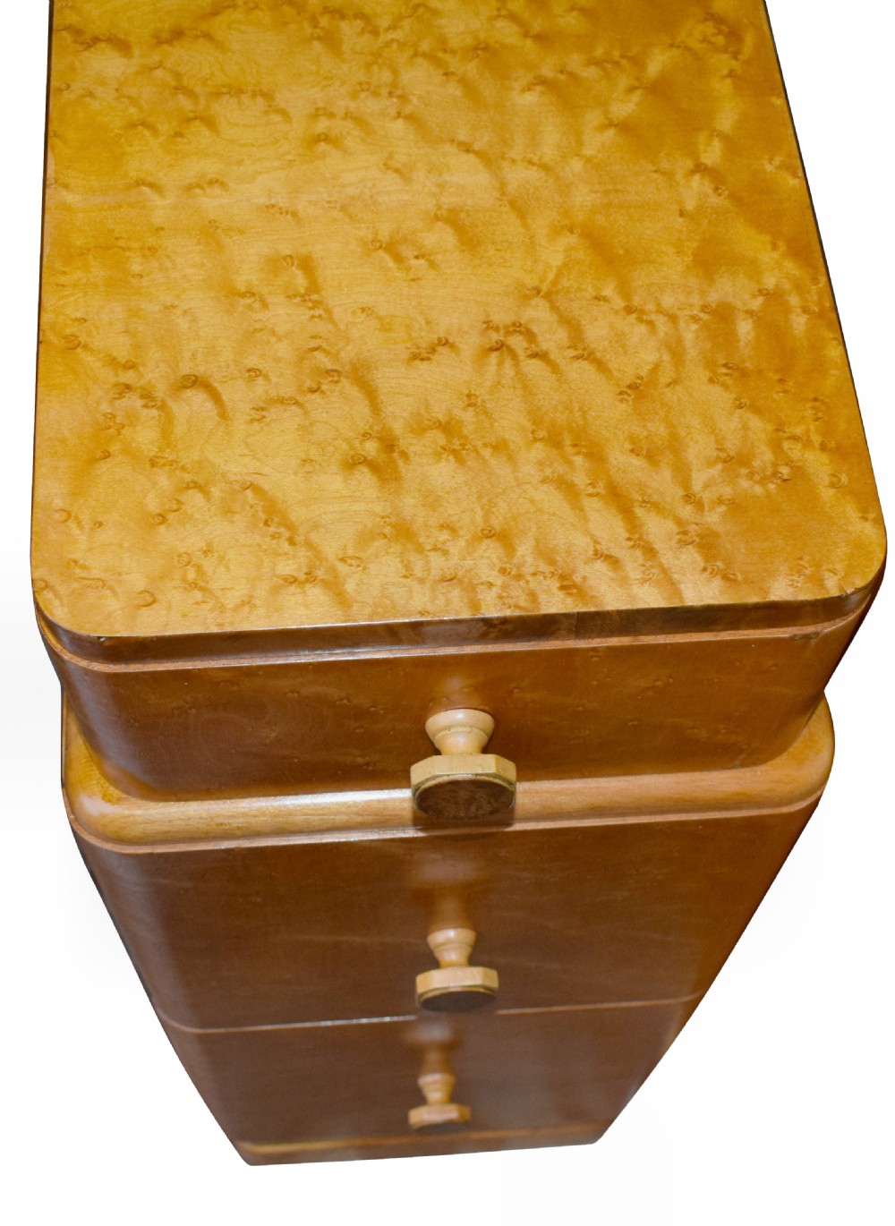 Matching Pair Of Maple Art Deco Bedside Cabinets View V