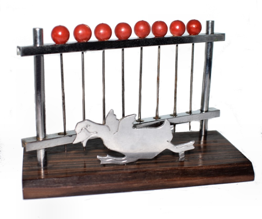 Art Deco Novelty Cocktail Stick Set in Bakelite and Chrome, circa 1930