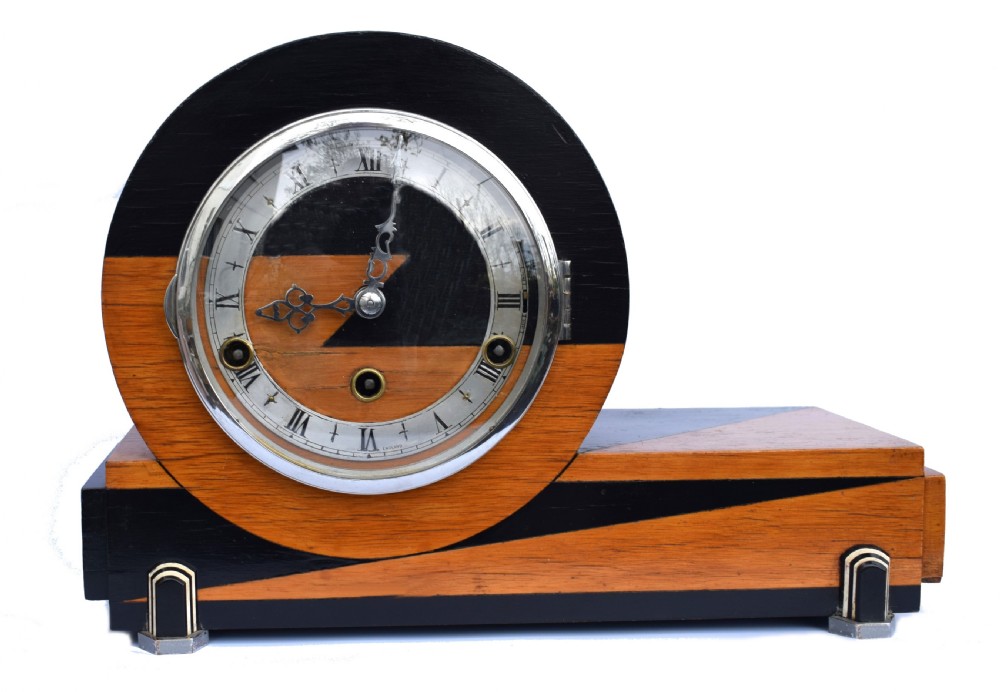 Art Deco Westminster Chime Mantle Clock By Norland 