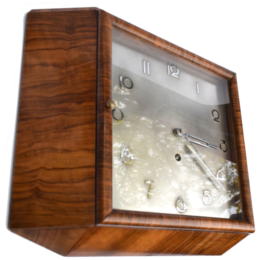 Art Deco Silvered Dial Wall Clock, c1930 View VI