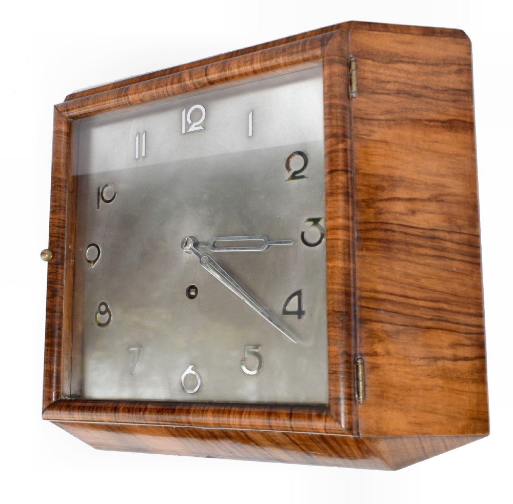 Art Deco Silvered Dial Wall Clock, c1930 View VIII