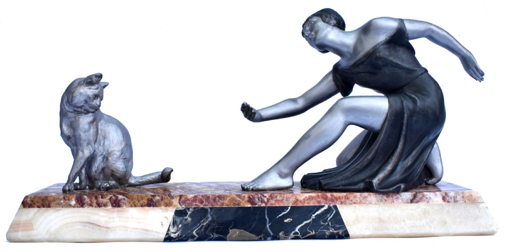 Art Deco Figural Group, Circa 1930's France
