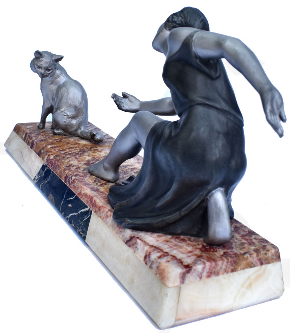 Art Deco Figural Group, Circa 1930's France View IV