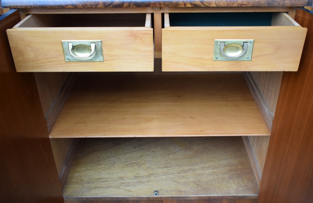 1930's Art Deco English Walnut Sideboard View IV