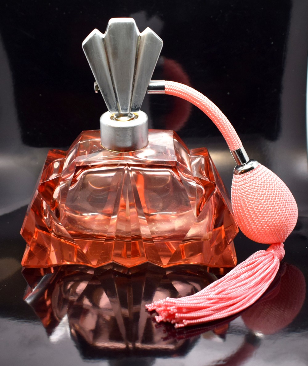 Large Art Deco Glass Perfume Atomiser View VI