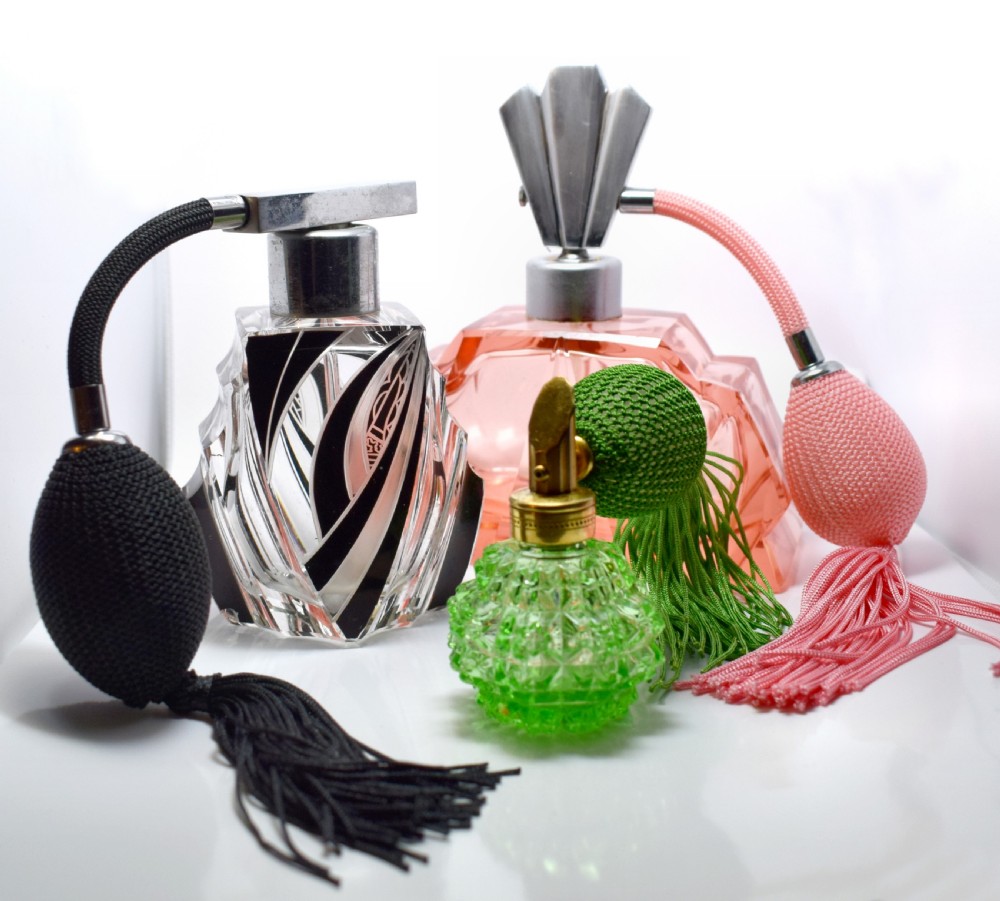Art Deco Atomiser Perfume Glass Bottle, 1930's View VI