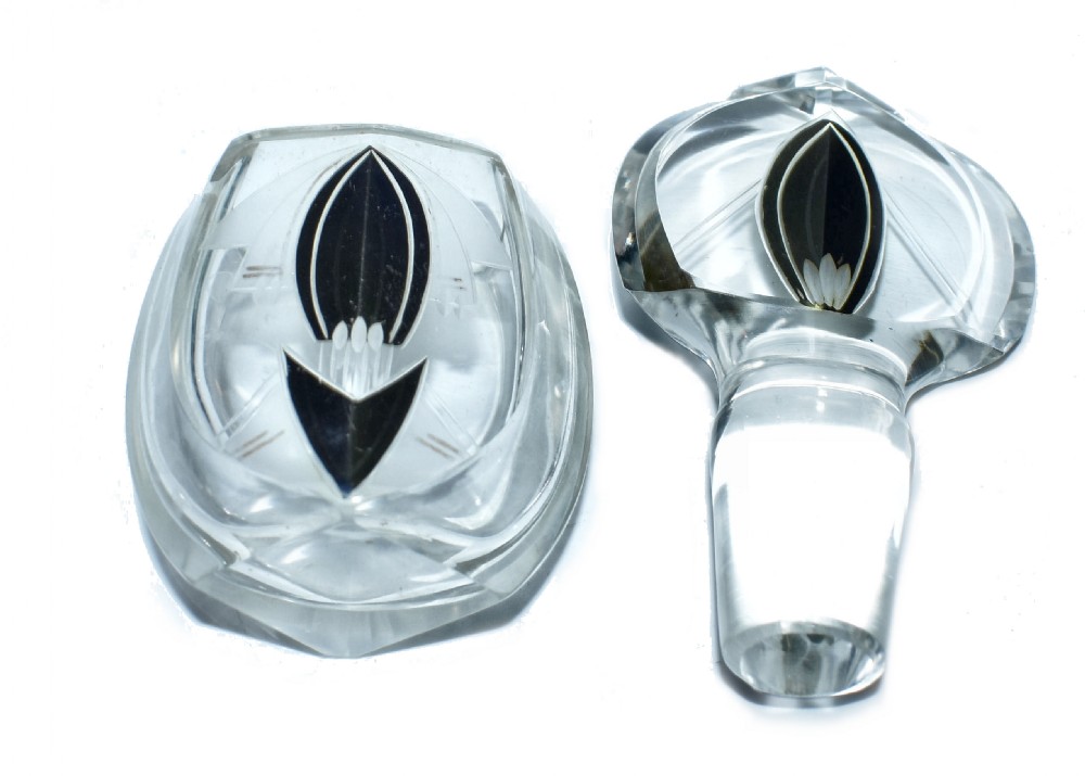 Art Deco Karl Palda Glass Decanter set, c1930 View VI