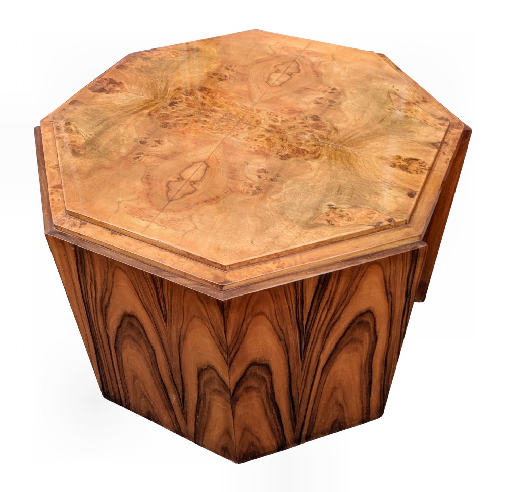 Large Art Deco Maple Occasional Table, Circa 1930 View VII