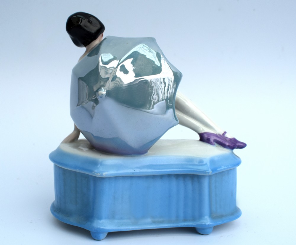 Art Deco Half Doll Powder Box, 1930's View VI