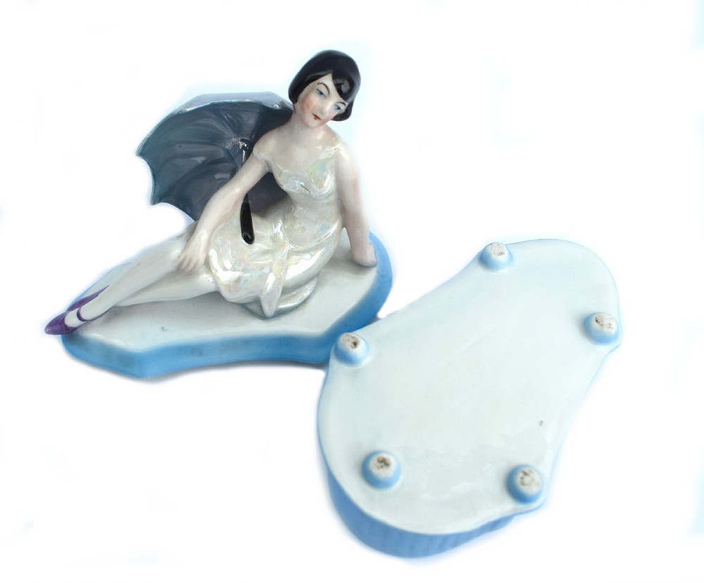 Art Deco Half Doll Powder Box, 1930's View VII