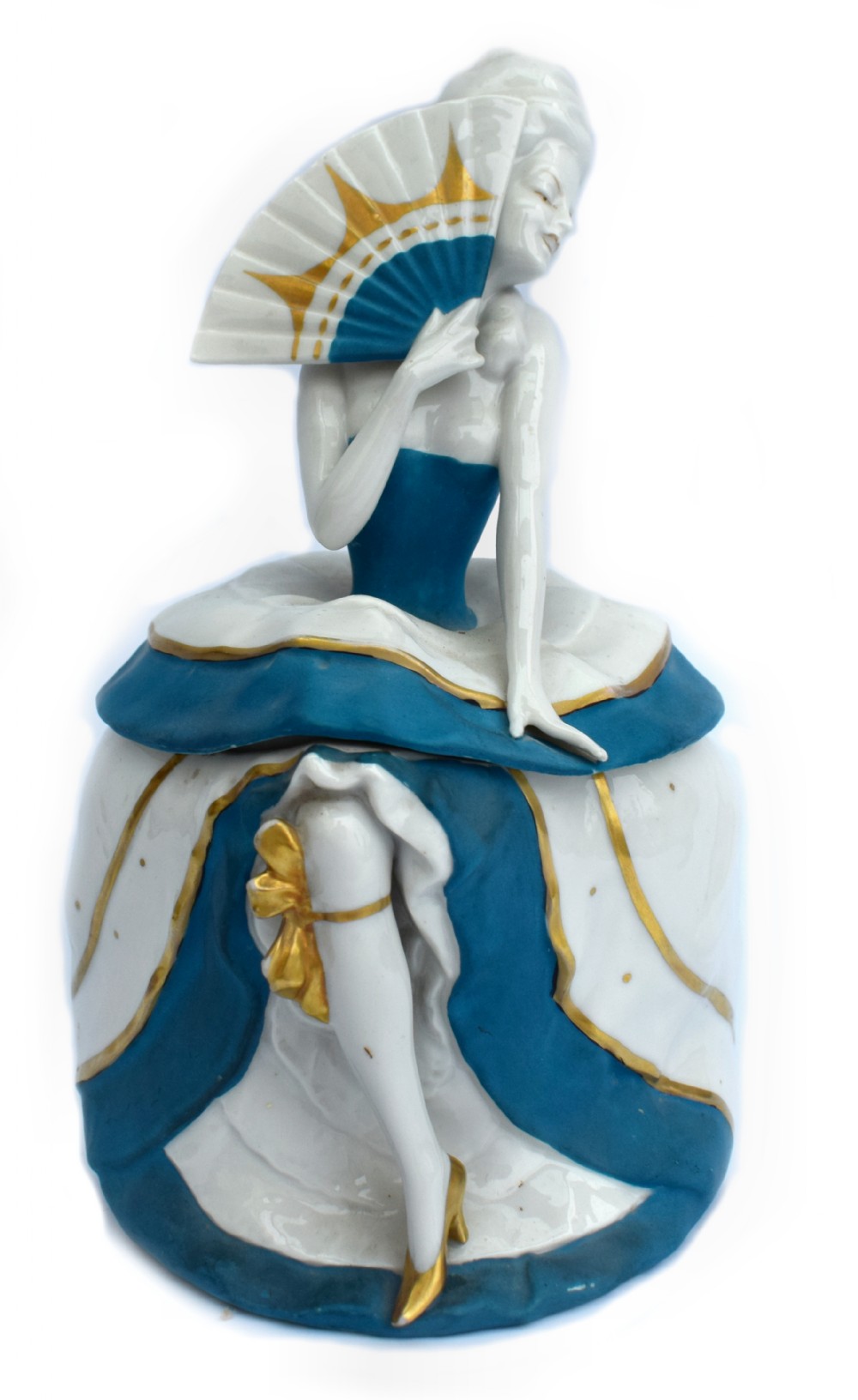 Art Deco 1930's Ceramic German Powder Box