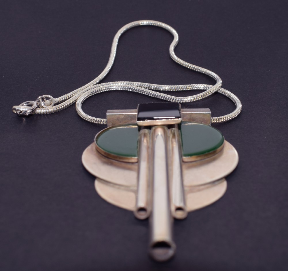 Art Deco Modernist Galalith Necklace View II