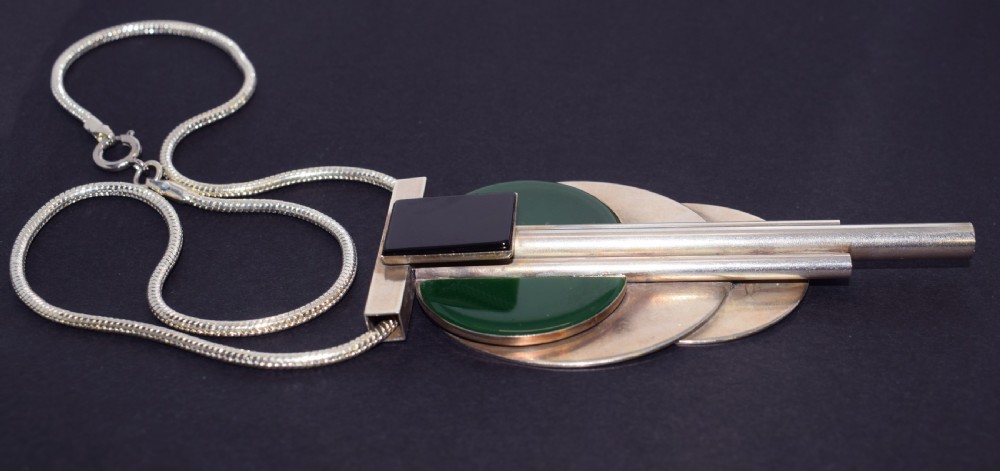 Art Deco Modernist Galalith Necklace View IV