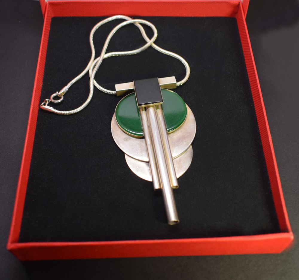 Art Deco Modernist Galalith Necklace View VI