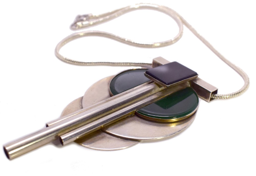 Art Deco Modernist Galalith Necklace View VIII