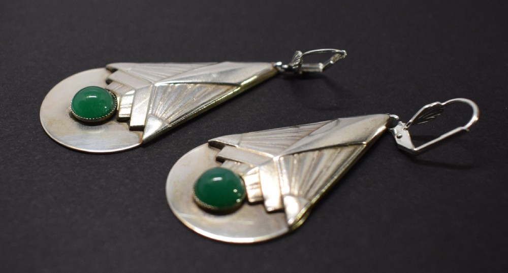 Art Deco Modernist Earrings View VI