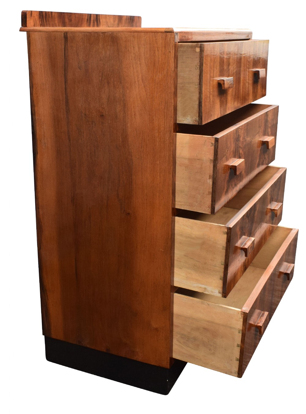 1930's Art Deco Figured Walnut Chest of Drawers View V