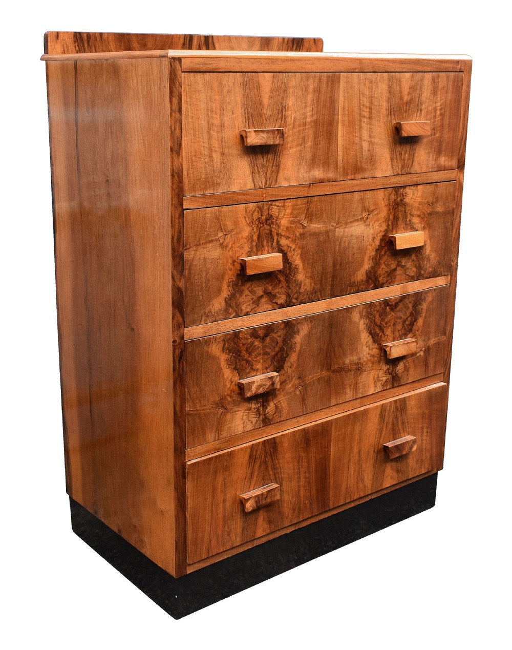 1930's Art Deco Figured Walnut Chest of Drawers View IX