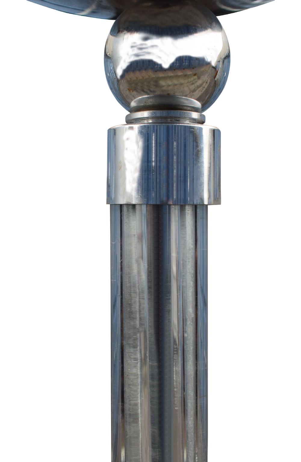 1930's Art Deco Chrome And Glass Uplighter Floor Lamp View II