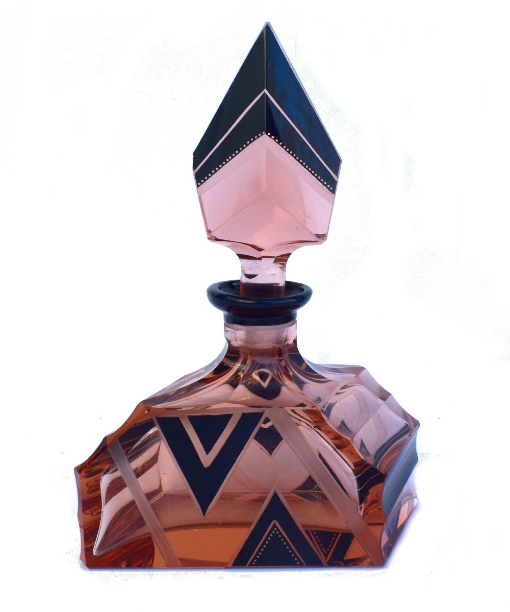 Art Deco 1930's Glass Perfume Bottle
