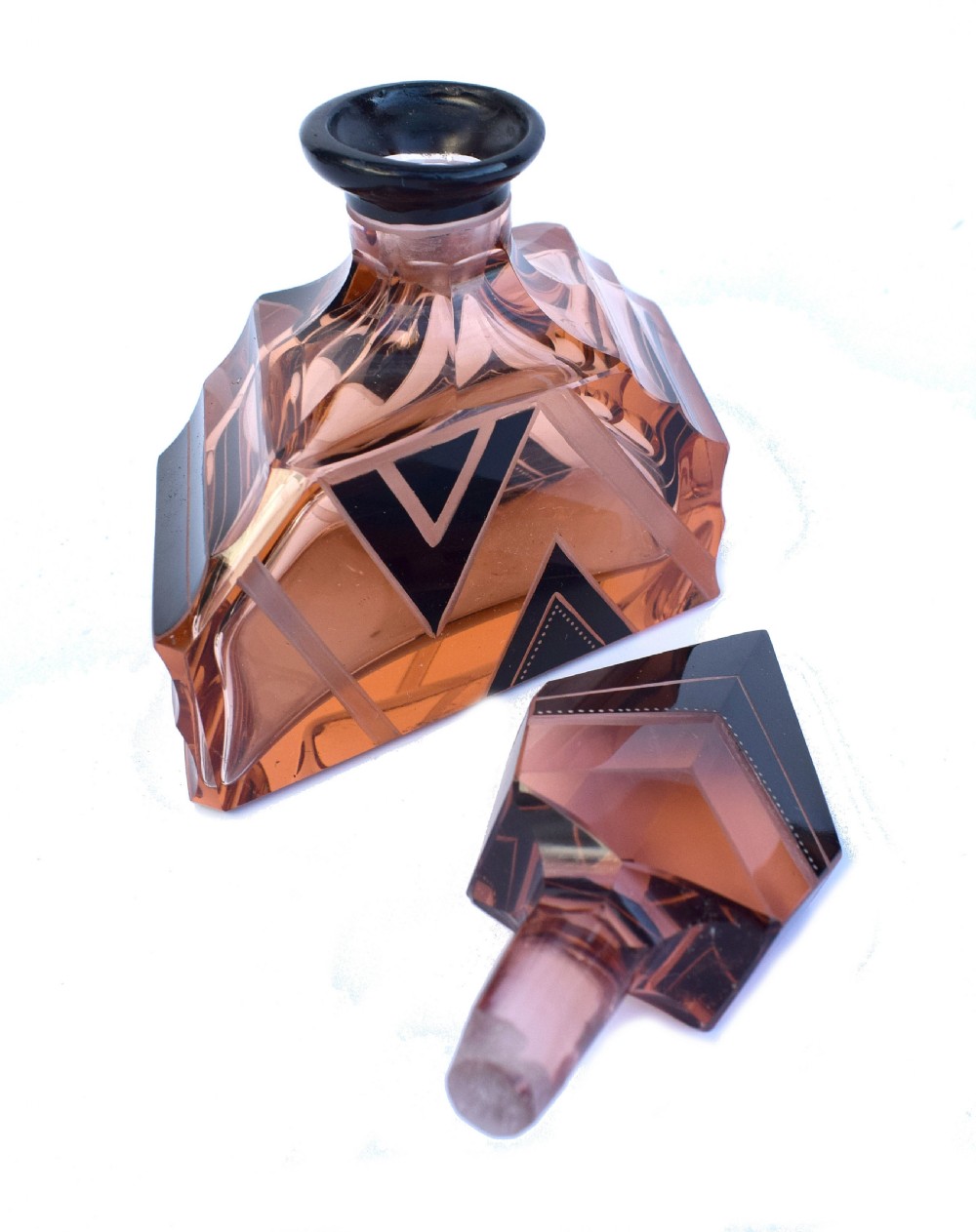 Art Deco 1930's Glass Perfume Bottle View IV