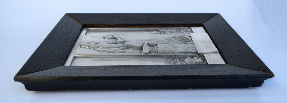Art Deco Silvered Plaque By Hans Harders Masterpiece Of Streamline Industrial Design, Circa 1930 View VI