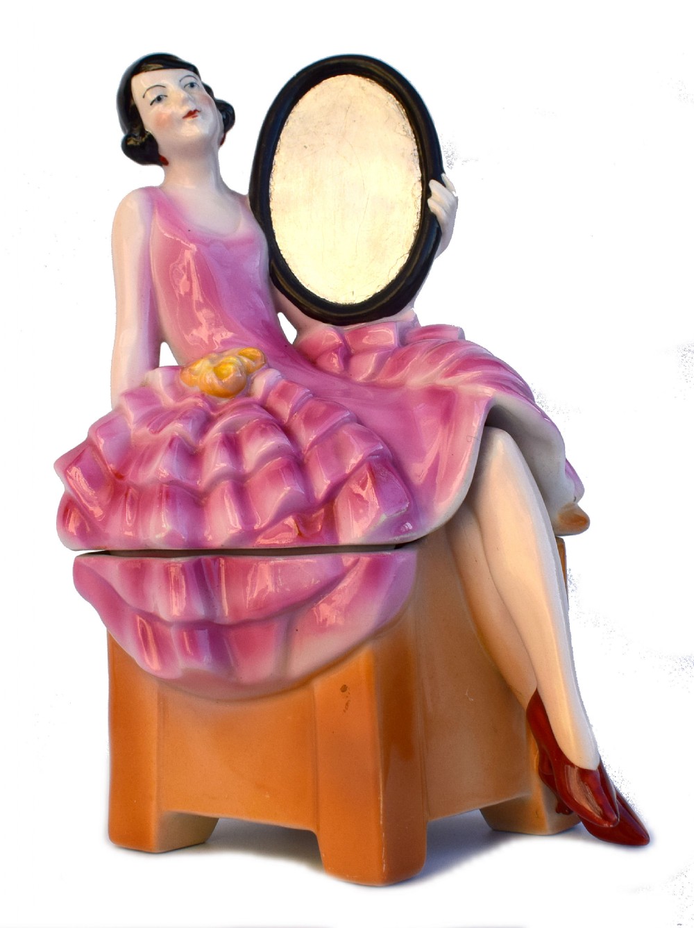 Art Deco 1930's German Flapper Girl Powder Box