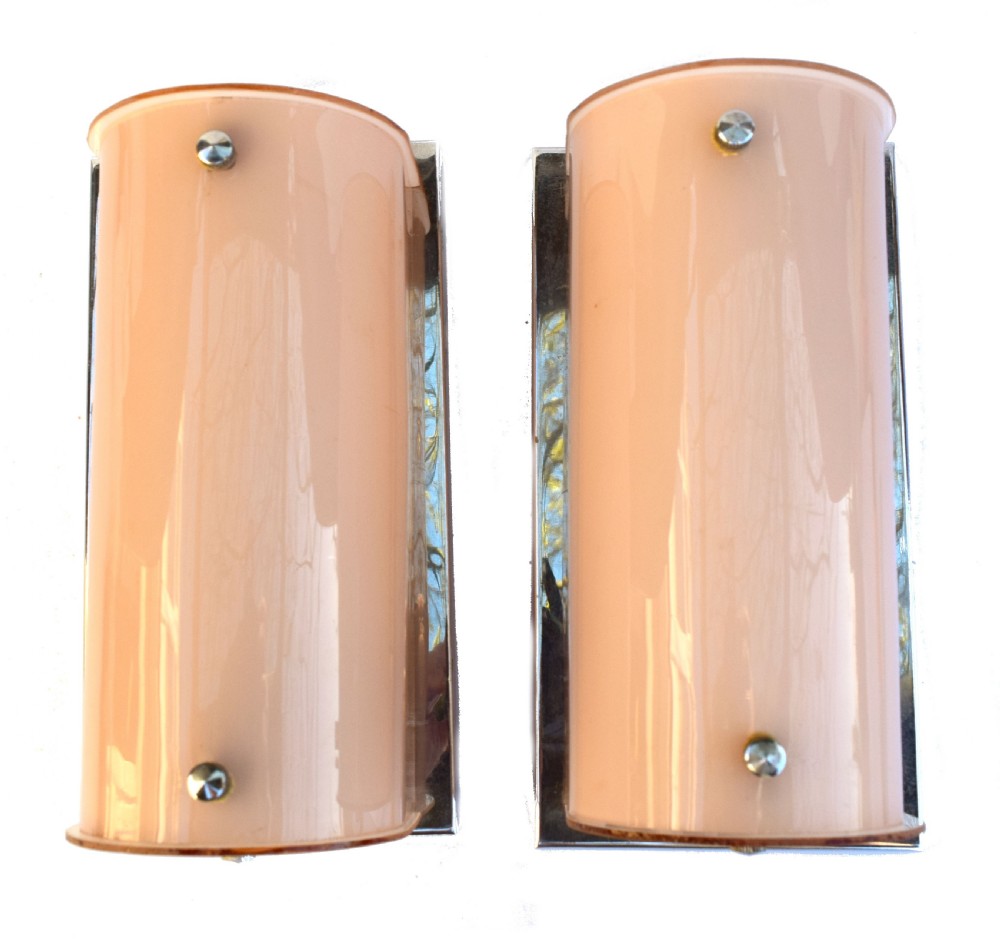 Pair Of Large Art Deco 1930's Wall Lights