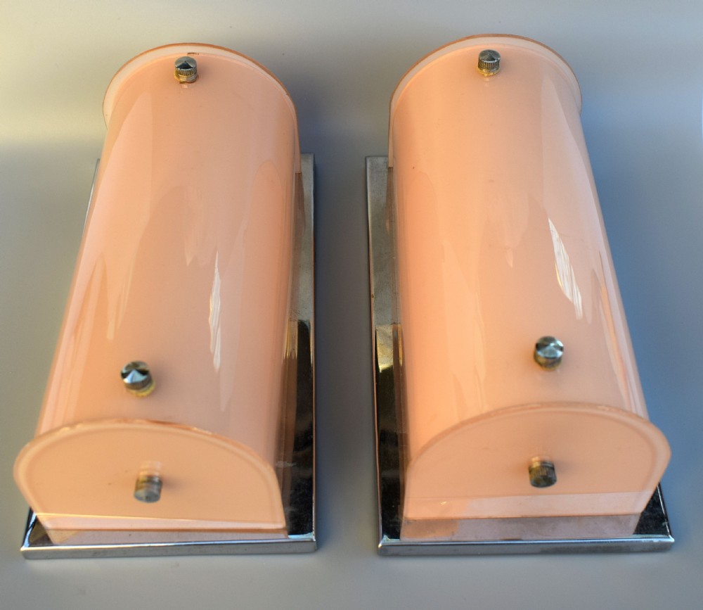 Pair Of Large Art Deco 1930's Wall Lights View II