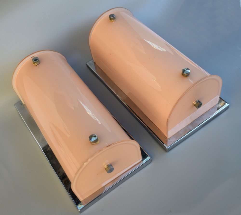 Pair Of Large Art Deco 1930's Wall Lights View IV