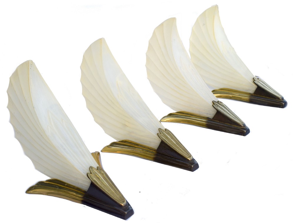 1930's Art Deco Wall Lights - Set Of Four